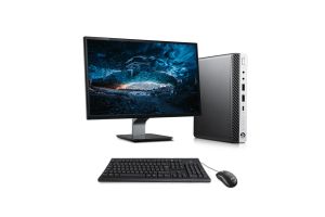 Pc de bureau HP EliteDesk 800 G3 DM reconditionné - i5 - 8Go DDR4 - 500Go SSD - Windows 10 + Ecran 24''