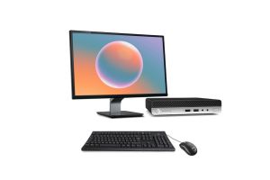 Pack Mini Pc bureau reconditionné - HP ProDesk 400 G4 DM + Écran 22" - i3 - 8Go - 240Go SSD - W11