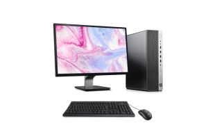 Pack Pc de bureau HP EliteDesk 800 G3 SFF reconditionné + 22" - i5 - 16Go DDR4 - 240Go SSD - Windows 10