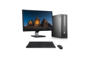 PC avec écran 22" reconditionné - HP EliteDesk 800 G2 SFF - i5 - 8Go DDR4 - 240Go SSD - Windows 10