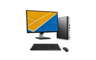 Pack PC de bureau HP EliteDesk 800 G4 DM reconditionné - i5 - 8Go DDR4 - 240Go SSD - Windows 10 + ecran 22"