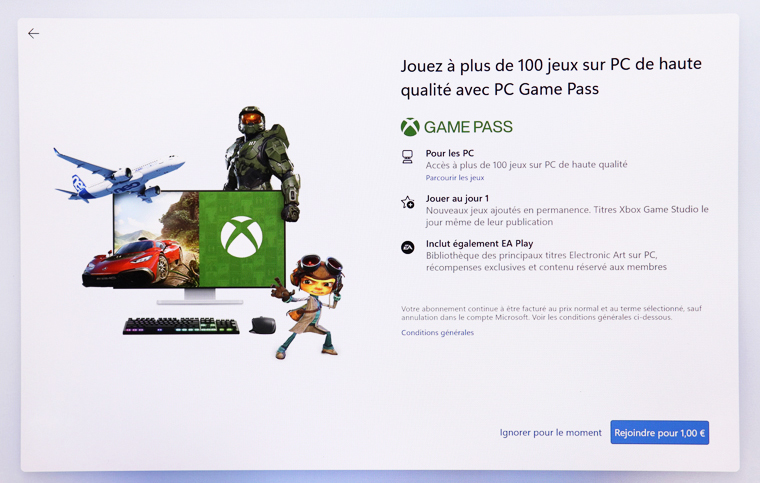 Proposition abonnement offre Game Pass