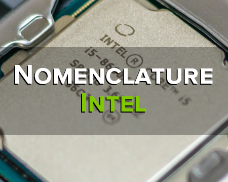 Nomenclature processeur Intel