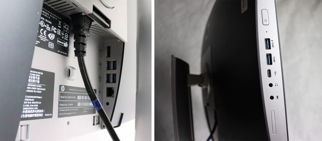 Connectique du HP EliteOne 800 G2 AiO