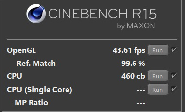 Benchmark cinebench