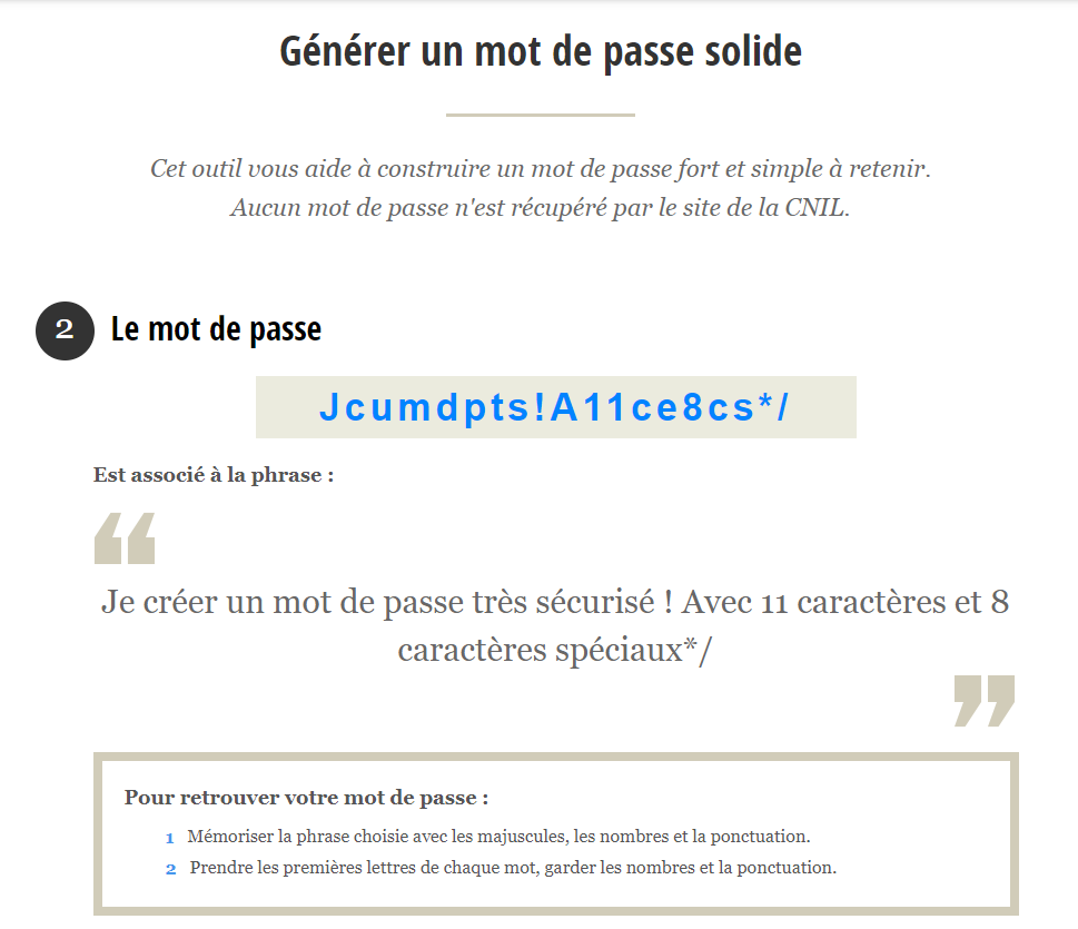 mots de passe générateur